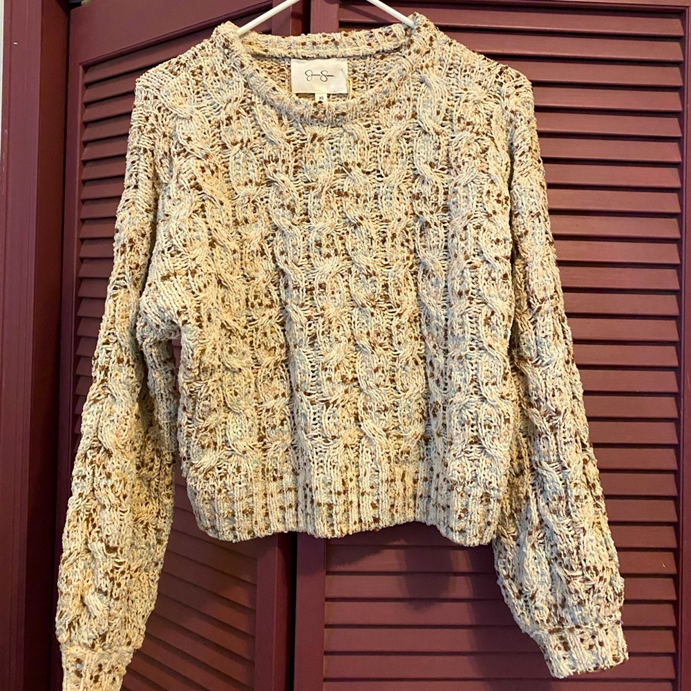 Multi color (beige,light blue, brown) soft sweater